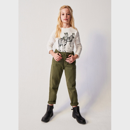 MAYORAL 7058-27 Bluzka długi rękaw grafika zebry bawełna dla dziewczynki JUNIOR