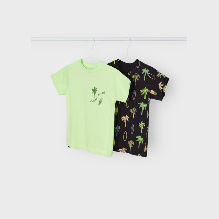 MAYORAL 3018-72 Zestaw 2 koszulek z bawełny nadruk dla chłopca MINI