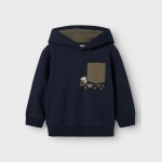 Bluza granat kaptur NAME IT 3677 ciężarówka bawełna organiczna