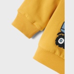 Bluza z kapturem żółta NAME IT 3677 koparka bawełna organiczna