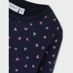 Bluza serduszka NAME IT 7219 ściągacz dla dziewczynki