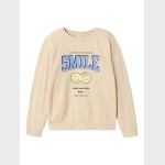 NAME IT 4421 Bluza bawełniana d/r Smile piaskowy nadruk