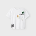 Koszulka k/r NAME IT 8538 Jafar Minecraft biały