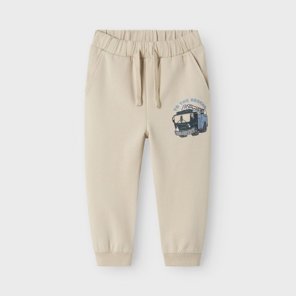 Spodnie bawełniane dresowe NAME IT 1057 beżowe