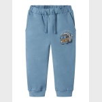 Spodnie bawełniane dresowe NAME IT 1057 niebieskie
