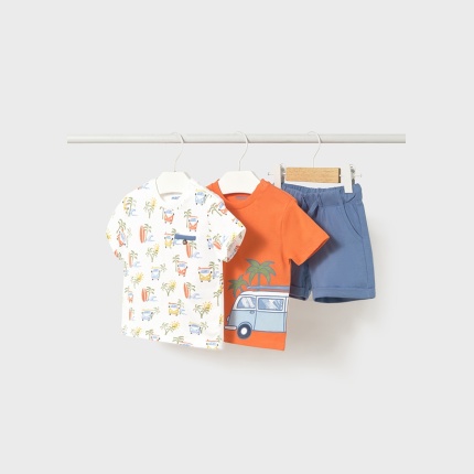 Komplet dzianina 3-cz. print MAYORAL 1652-20 dla chłopca BABY