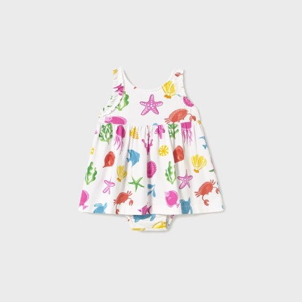Sukienka 2 el. morskie zwierzęta MAYORAL 1925-83 dla dziewczynki BABY