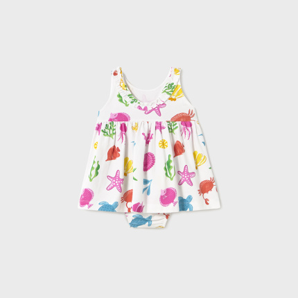 Sukienka 2 el. morskie zwierzęta MAYORAL 1925-83 dla dziewczynki BABY