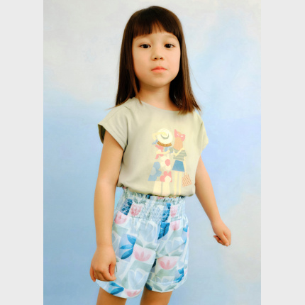 Krótkie spodnie we wzory MAYORAL 3203-35 dla dziewczynki MINI