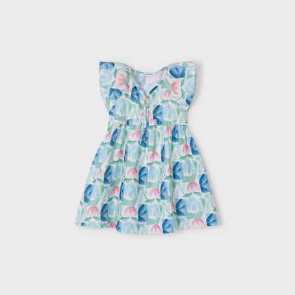 Sukienka kwiatowy nadruk MAYORAL 3928-35 dla dziewczynki MINI