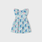 Sukienka kwiatowy nadruk MAYORAL 3928-35 dla dziewczynki MINI