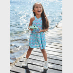 Sukienka nadruk flaming MAYORAL 3938-39 dla dziewczynki MINI