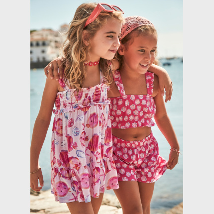 Sukienka nadruk z opaską włosów MAYORAL 3939-46 dla dziewczynki MINI