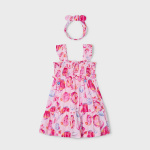 Sukienka nadruk z opaską włosów MAYORAL 3939-46 dla dziewczynki MINI