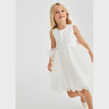 Sukienka tiul z haftem ABEL&LULA 5033-7 kokarda