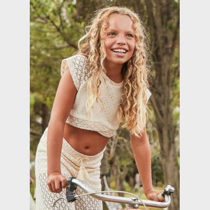 Top ażurowy dzianina MAYORAL 6042-38 dla dziewczynki JUNIOR