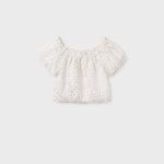 Bluzka z koronką MAYORAL 6151-47 dla dziewczynki JUNIOR