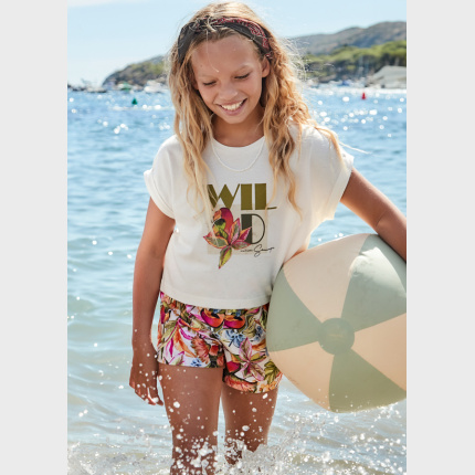 Komplet szorty grafika MAYORAL 6221-72 dla dziewczynki JUNIOR