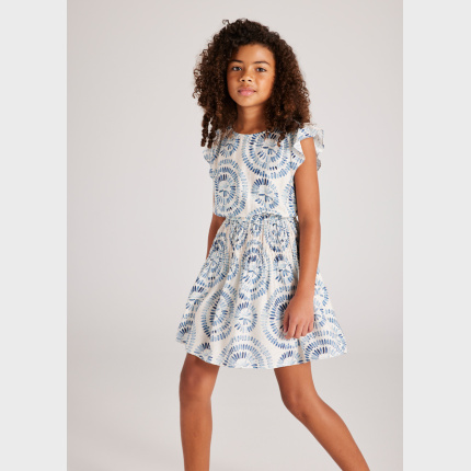 Sukienka wiskoza z nadrukiem MAYORAL 6975-21 dla dziewczynki JUNIOR