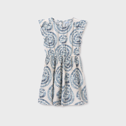 Sukienka wiskoza z nadrukiem MAYORAL 6975-21 dla dziewczynki JUNIOR