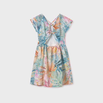 Sukienka wzory z wycięciem na plecach MAYORAL 6991-36 dla dziewczynki JUNIOR