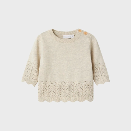 Sweterek z dzianiny NAME IT 7266 dla dziewczynki beż