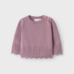 Sweterek z dzianiny NAME IT 7266 dla dziewczynki jasny fiolet