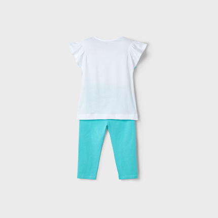 Komplet leginsy nadruk na plaży MAYORAL 3711-74 dla dziewczynki MINI