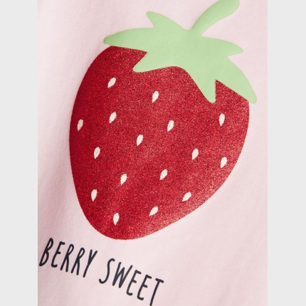Koszulka Folly k/r NAME IT 1045 truskawka glitter falbanki
