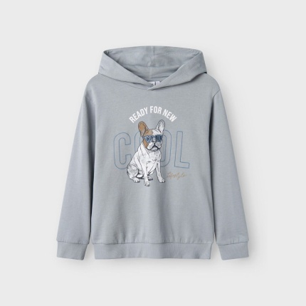 Bluza z psem nadruk NAME IT 1853 bawełna cool lifestyle błękit