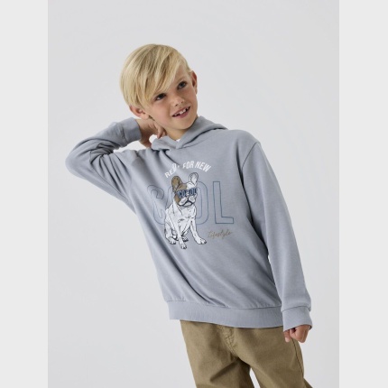 Bluza z psem nadruk NAME IT 1853 bawełna cool lifestyle błękit