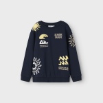 Bluza nadruk FESAB NAME IT 4172 bawełna organiczna granat on vacation