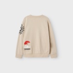 Bluza nadruk NAME IT 4172 bawełna organiczna on vacation beż