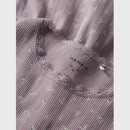 Sukienka k/r natural NAME IT Hoise 6980 bawełna organiczna fiolet