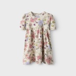 Sukienka z dzianiny prążkowanej NAME IT 9998 kwiaty