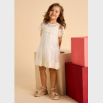 Sukienka tiulowa z haftem MAYORAL 3909-37 dla dziewczynki MINI na okazję elegancka lekka zwiewna