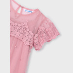 Sukienka haftowana MAYORAL 3909-39 dla dziewczynki MINI na okazję elegancka zwiewna