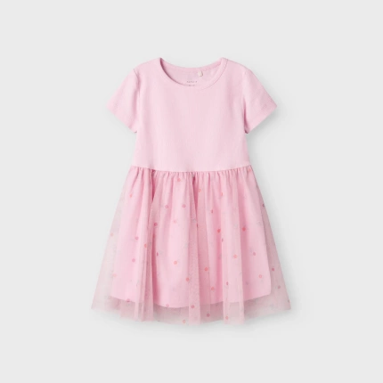 Sukienka k/r tiulowy dół NAME IT Hamina 8152 nadruk