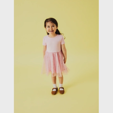 Sukienka k/r tiulowy dół NAME IT Hamina 8152 nadruk