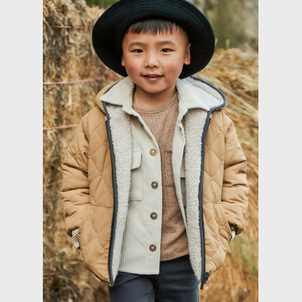 Dwustronna dziecięca kurtka z kożuszkiem 4421-10