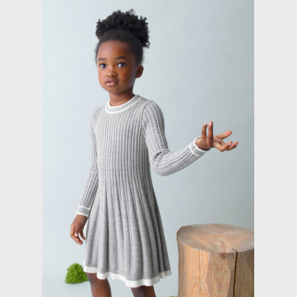 Sukienka trykotowa dla dziewczynki 4920-35